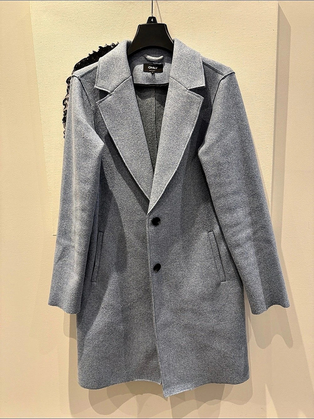 ONLY Women'Small Blue Pea Coat Size Small Like New